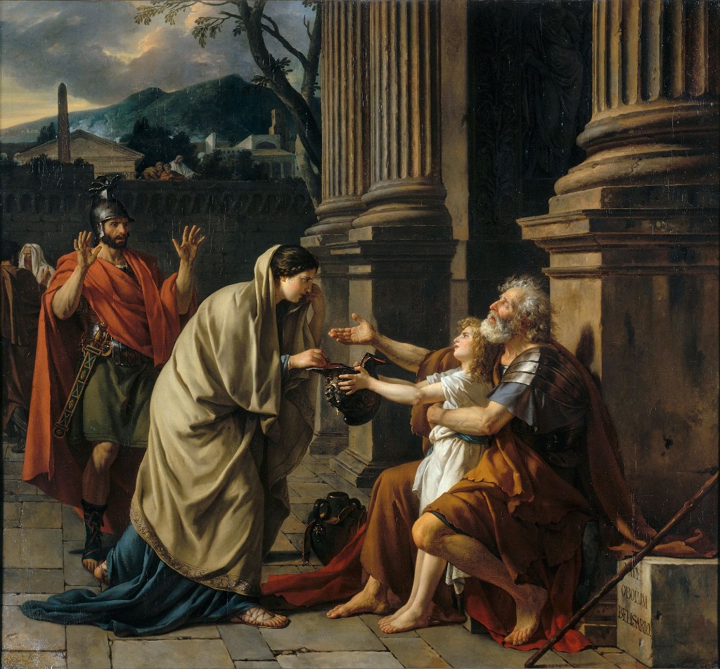 Classical painting detail used as curriculum accent