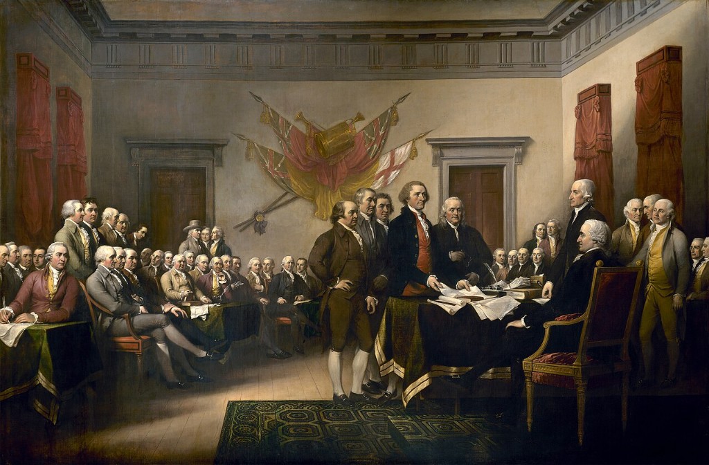 Declaration of Independence painting detail